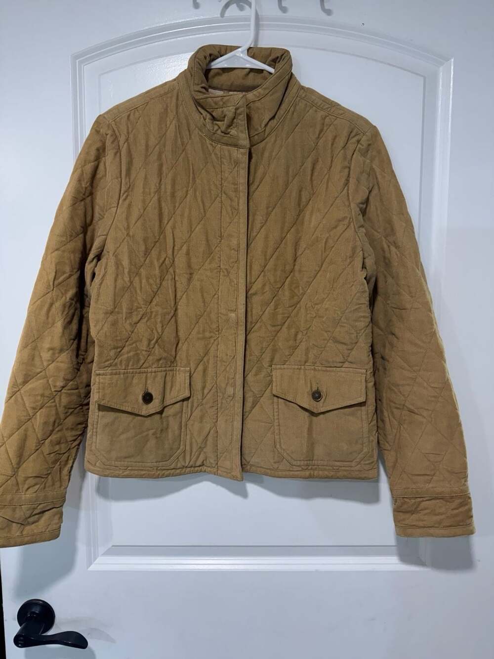 Eddie Bauer Tan Corduroy Quilted Barn Jacket Quiet Luxury Women’s Medium
